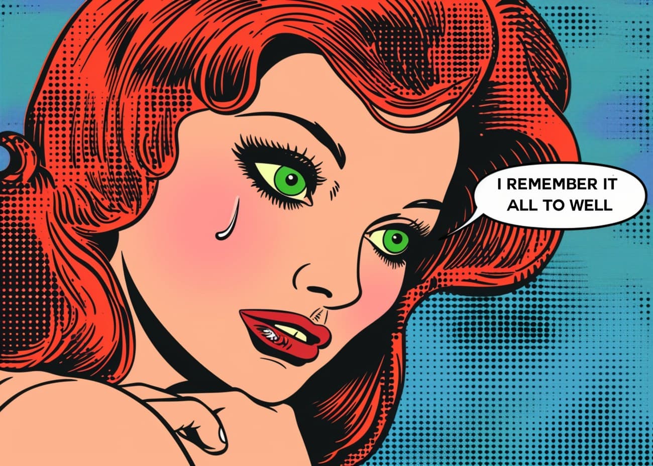 Retro Comic Woman Speech Bubble Pop Art