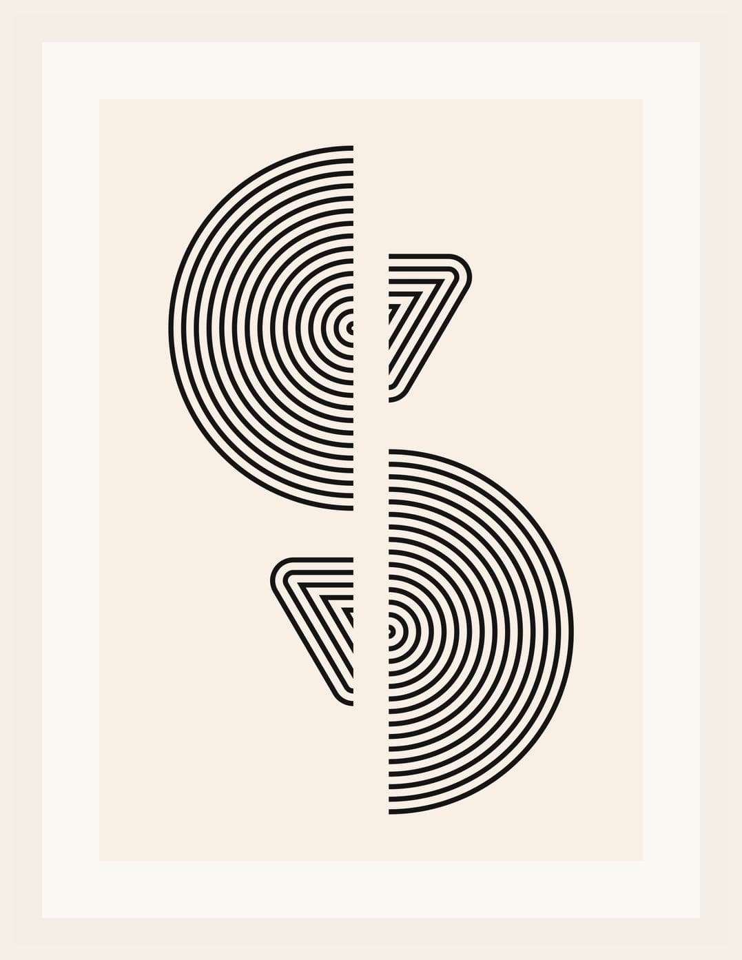 Geometric Concentric S-curve Semicircles