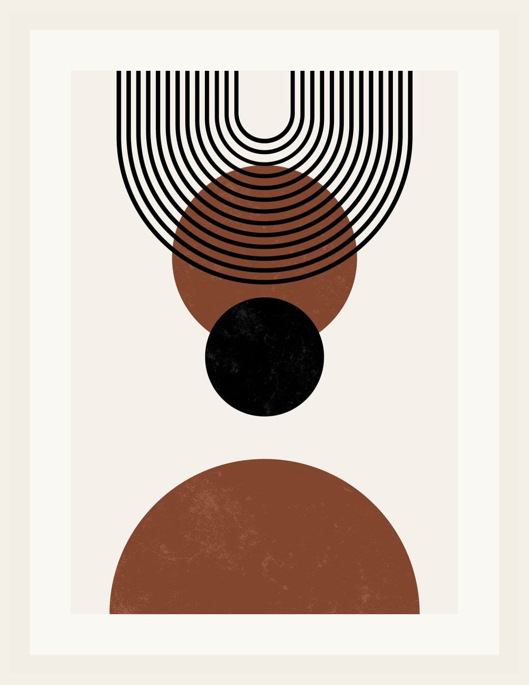 Terracotta Circles Concentric Arch Lines