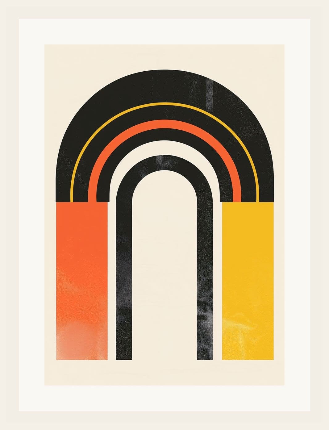 Retro Rainbow Arch Bold Geometric