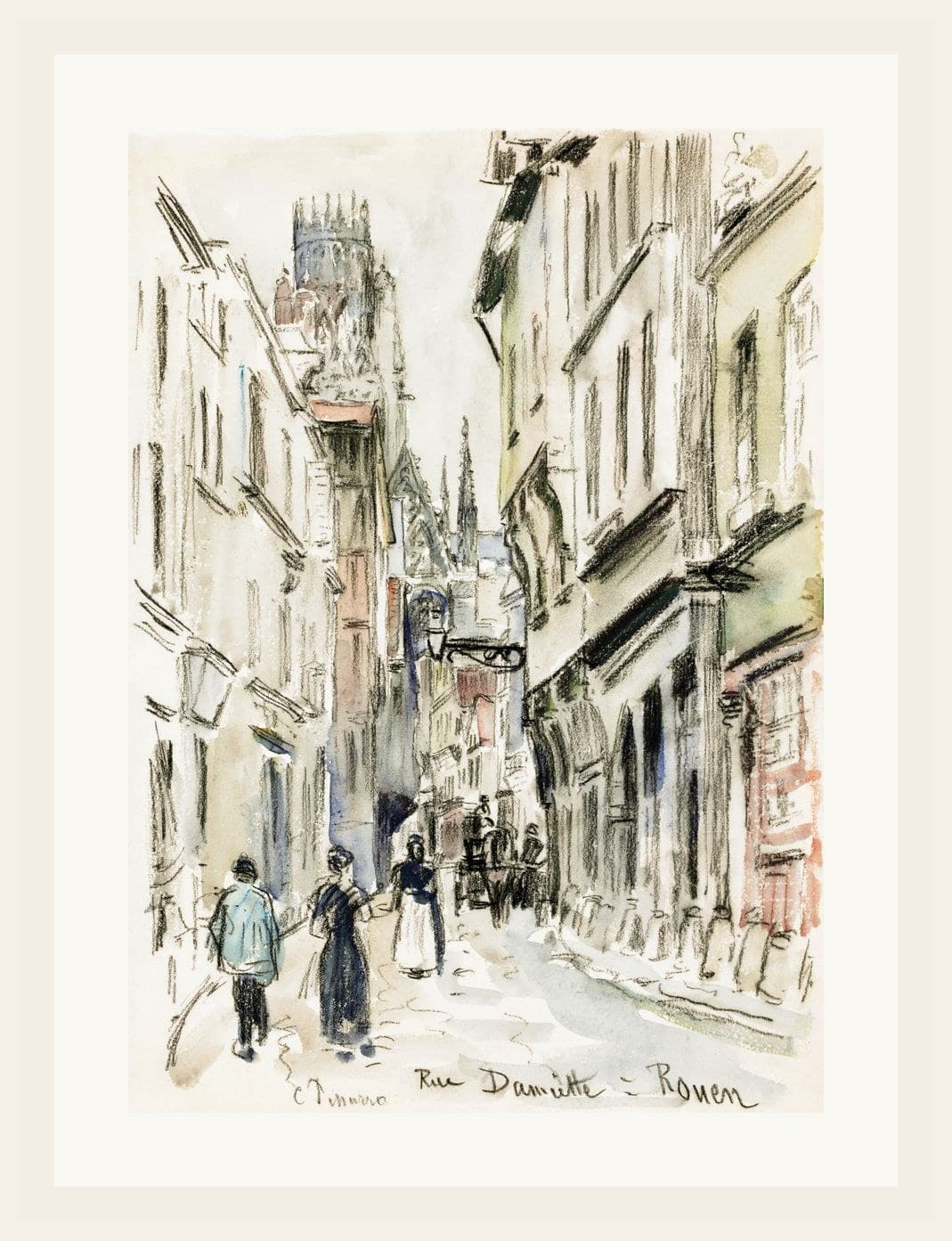Quaint Rue In Rouen