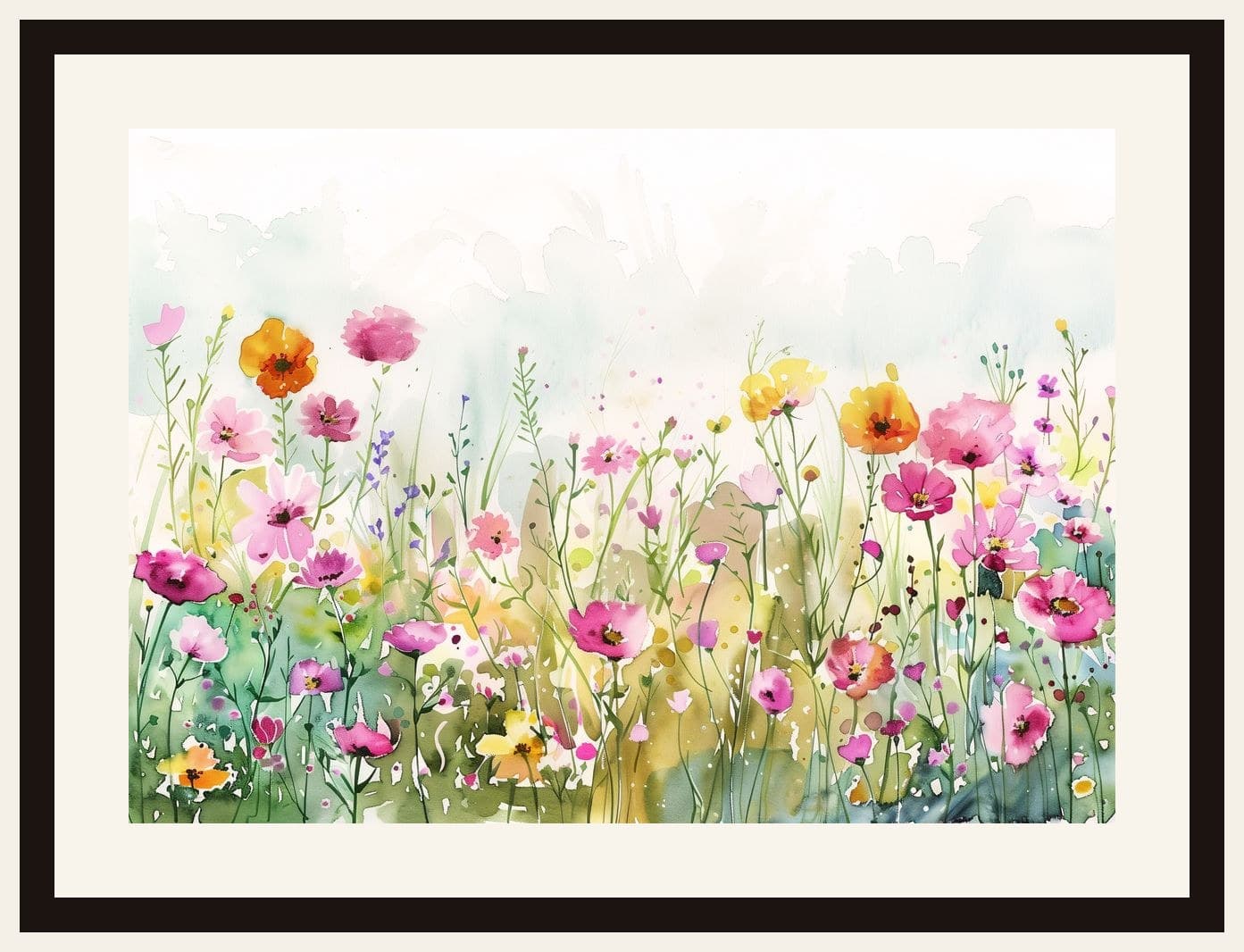 Watercolour Wildflower Meadow Bloom