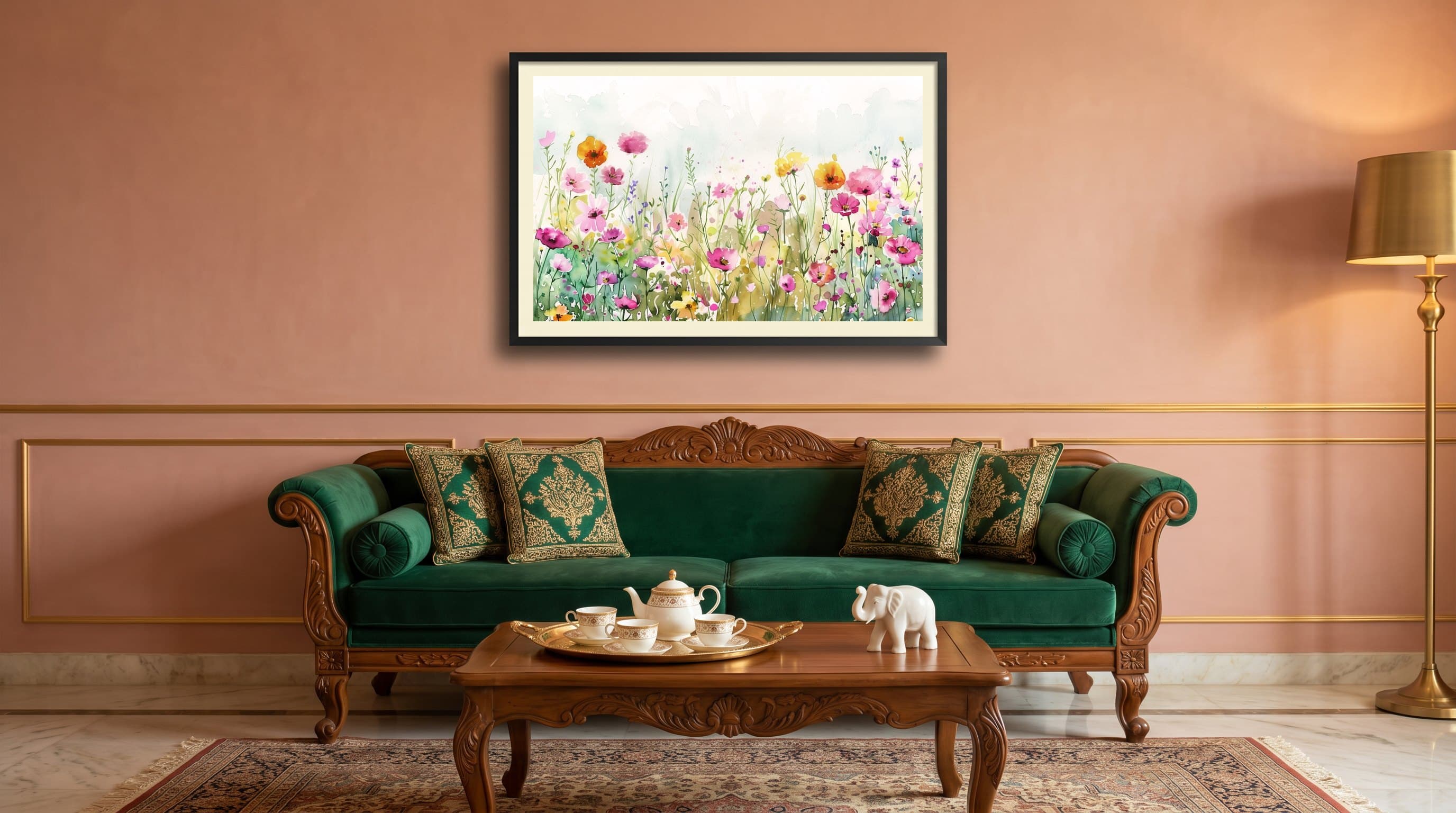 Watercolour Wildflower Meadow Bloom — in situ