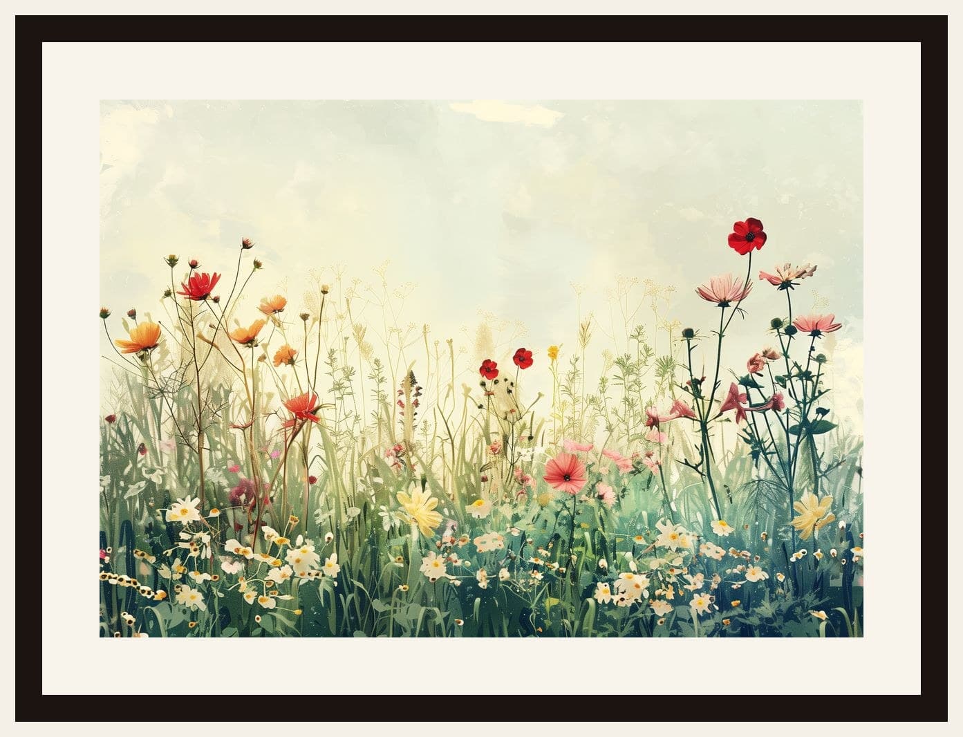 Wildflower Meadow Soft Watercolour Mist