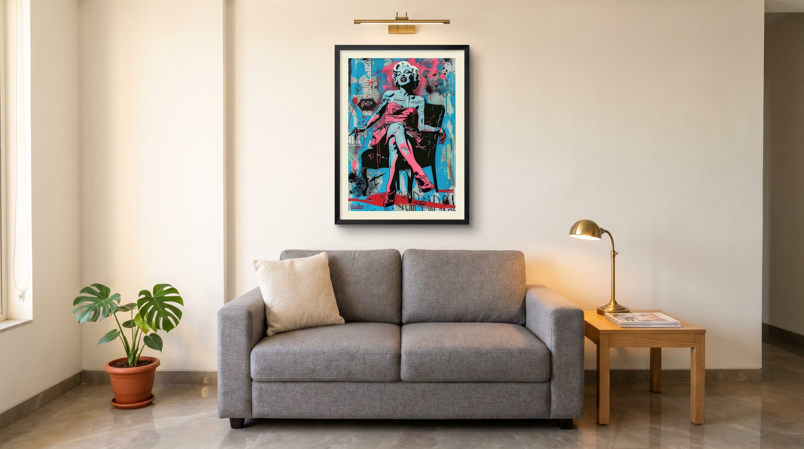 Marilyn Monroe Pink Pop Art Graffiti — in situ
