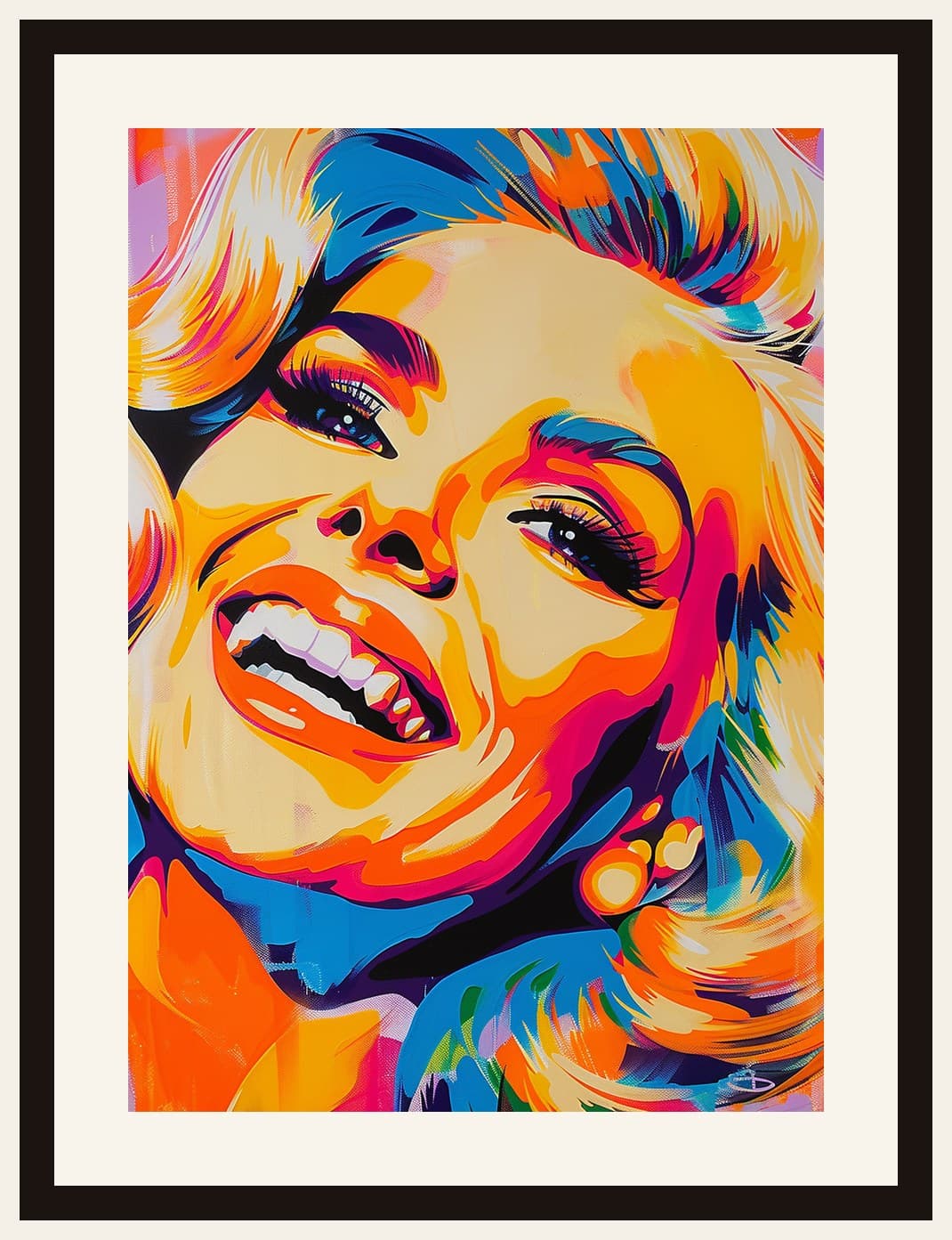 Pop Art Marilyn Monroe Blonde Portrait