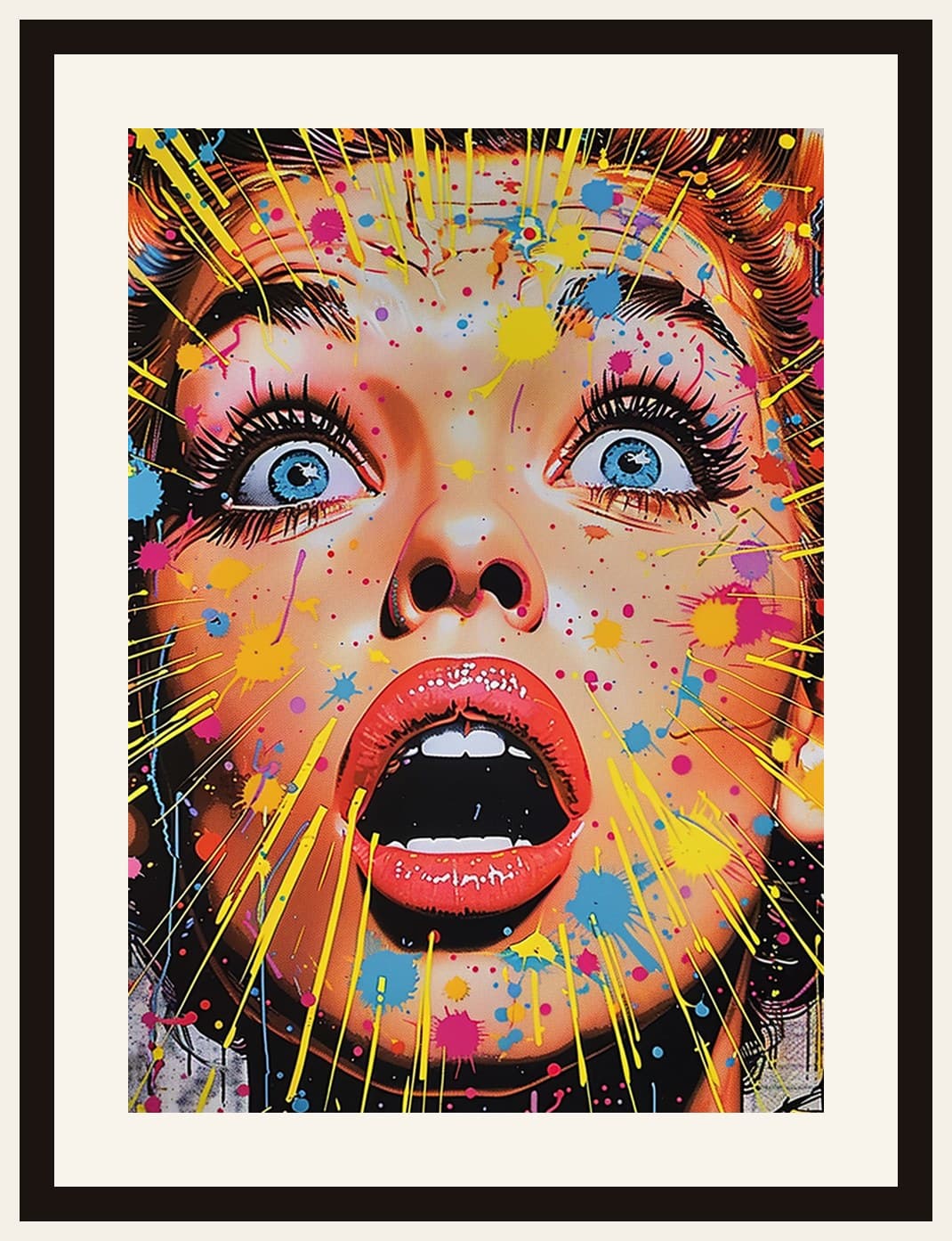 Pop Art Expressive Face Paint Splatter