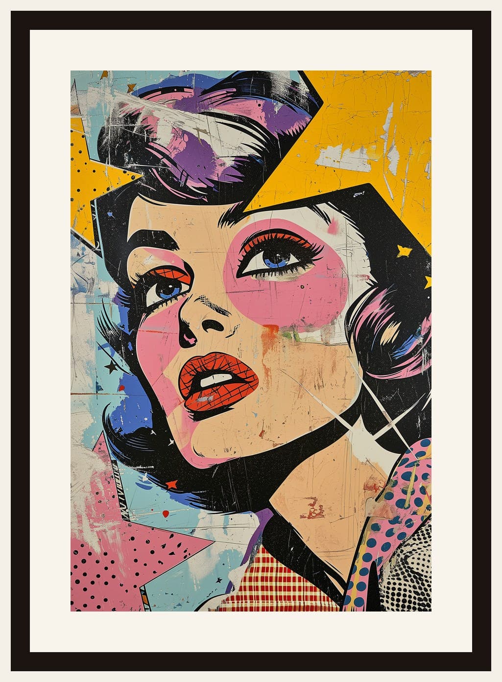 Pop Art Woman Bold Comic Collage