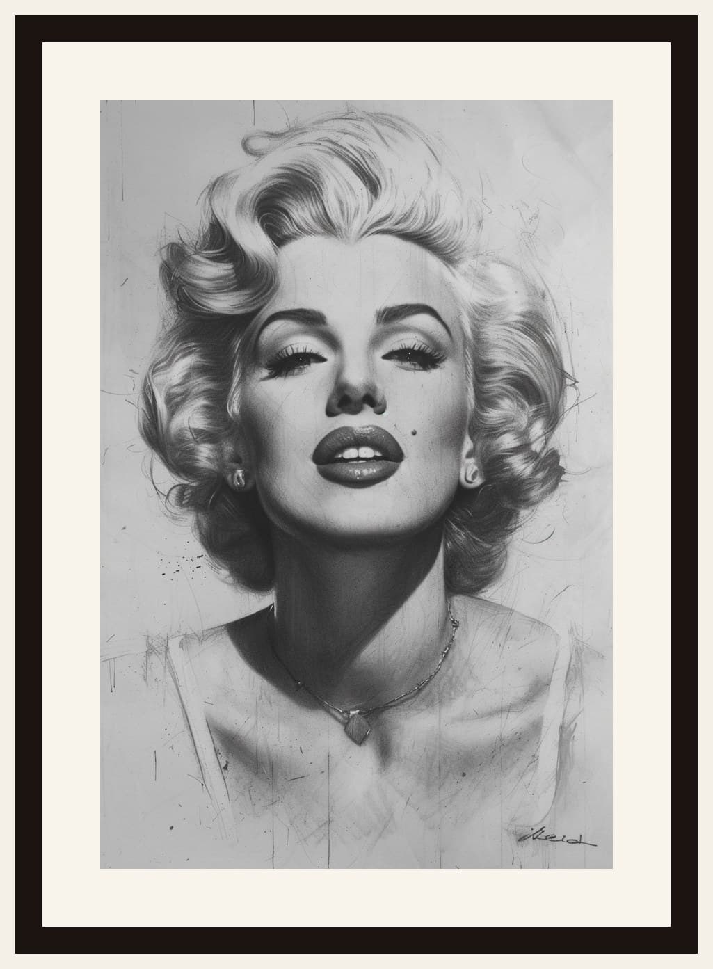 Marilyn Monroe Pencil Portrait Drawing