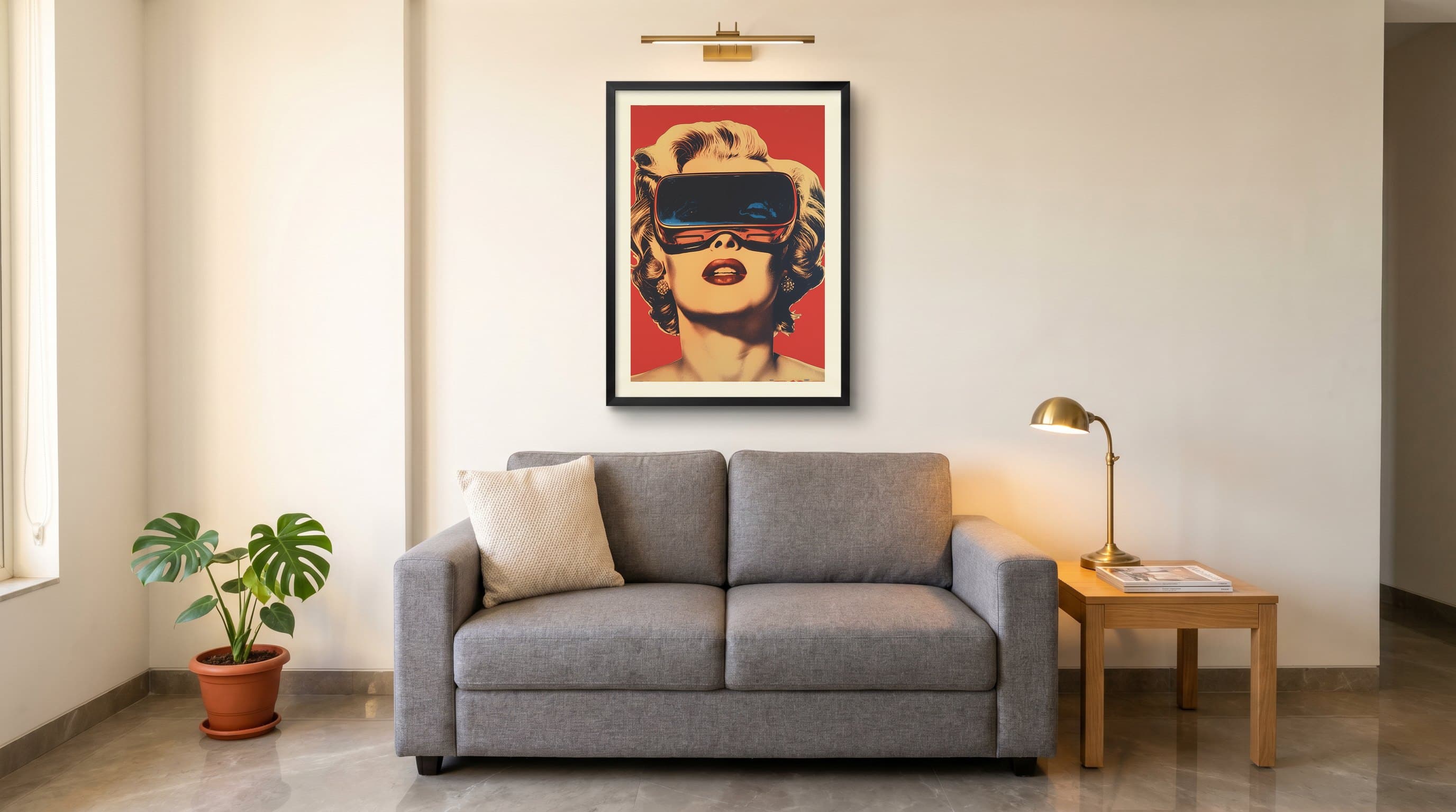 Marilyn Monroe VR Goggles Pop Art — in situ