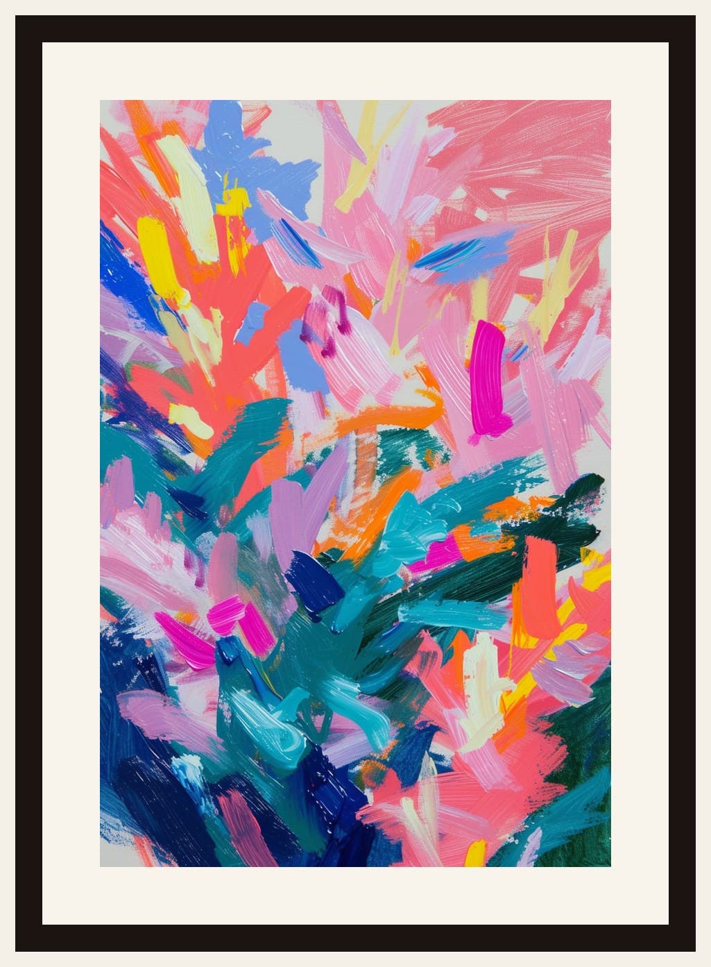Bold Abstract Fauvism Brushstroke Painting