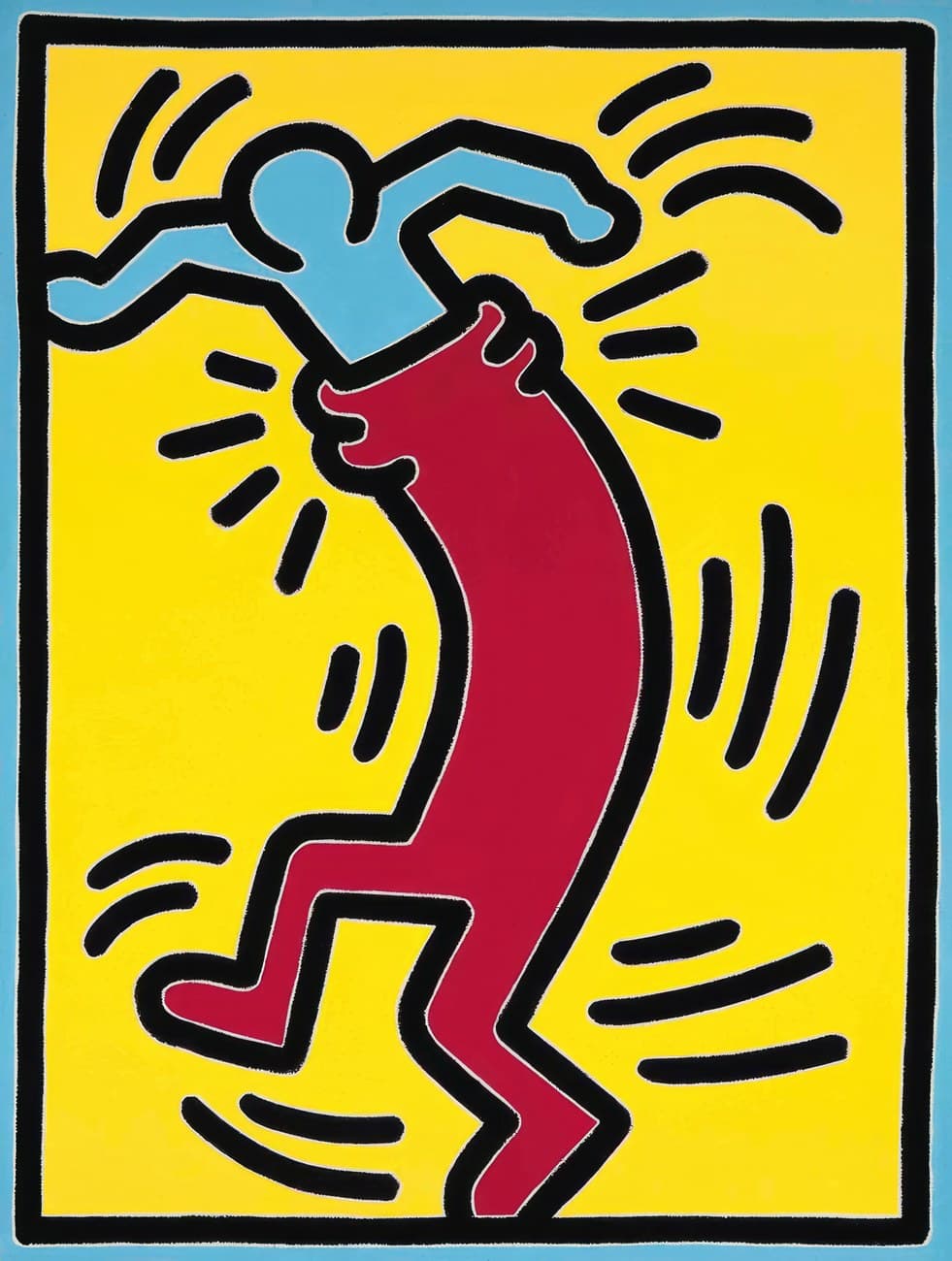 Keith Haring Figure Yellow Bold