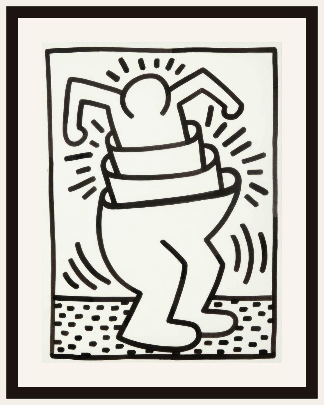 Keith Haring Dancing Radiant Figure