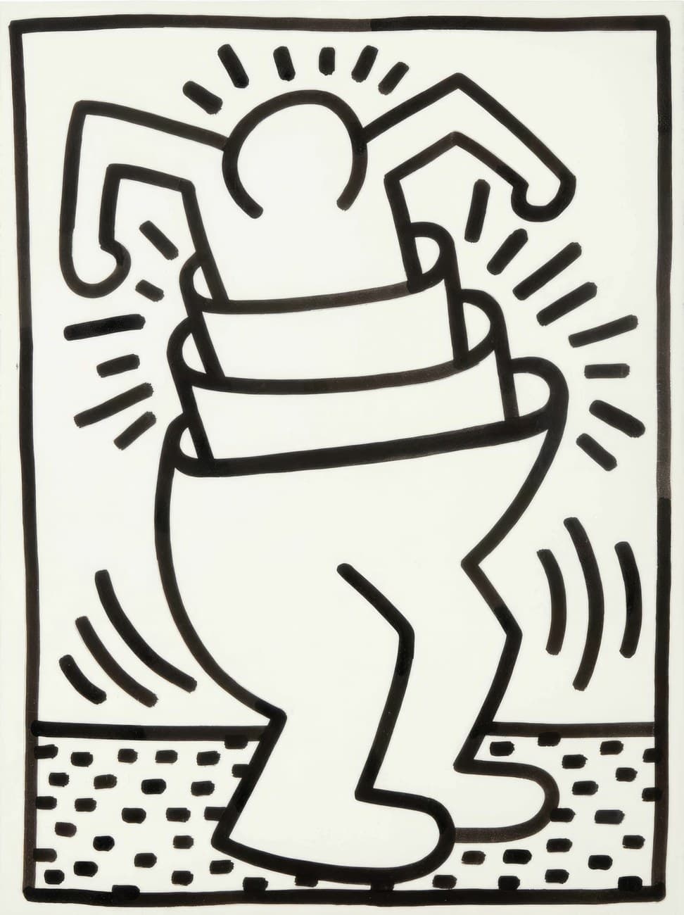 Keith Haring Dancing Radiant Figure